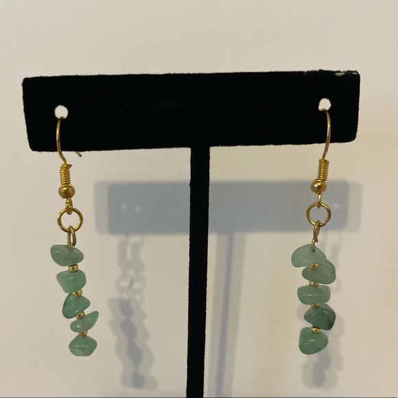 2/7/23 - 3 for $15 Green aventurine chip earrings. - Picture 4 of 4